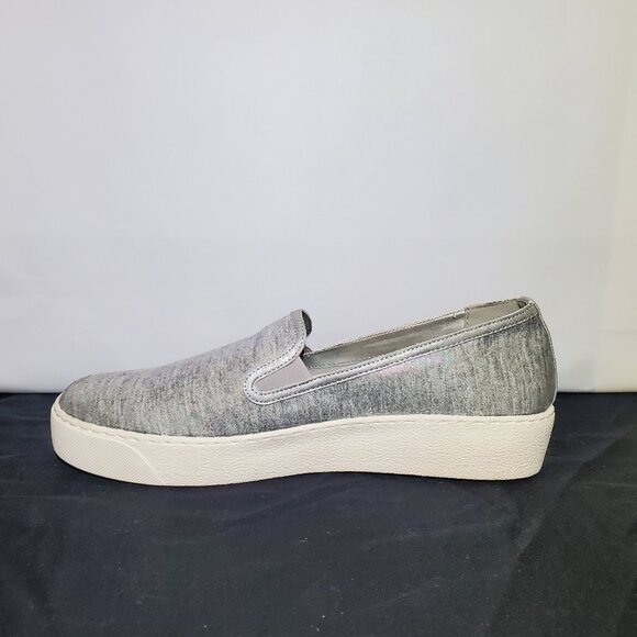 Graceland Women’s Size 44 EUR (approx 12.5 US) Silver Pearl Slip On Sneakers - Picture 8 of 11